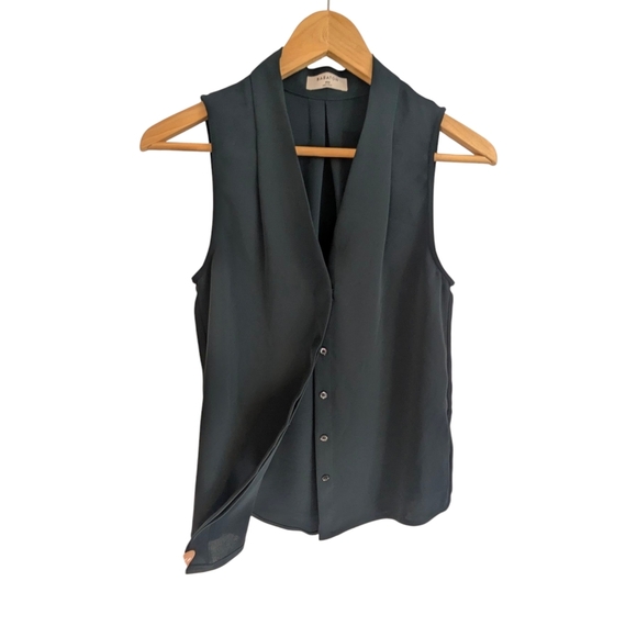 Babaton Deep Teal Sleeveless Blouse Minimalist Design - Picture 2 of 9